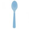 20 cuillères en plastique bleu ciel vaisselle reutilisable