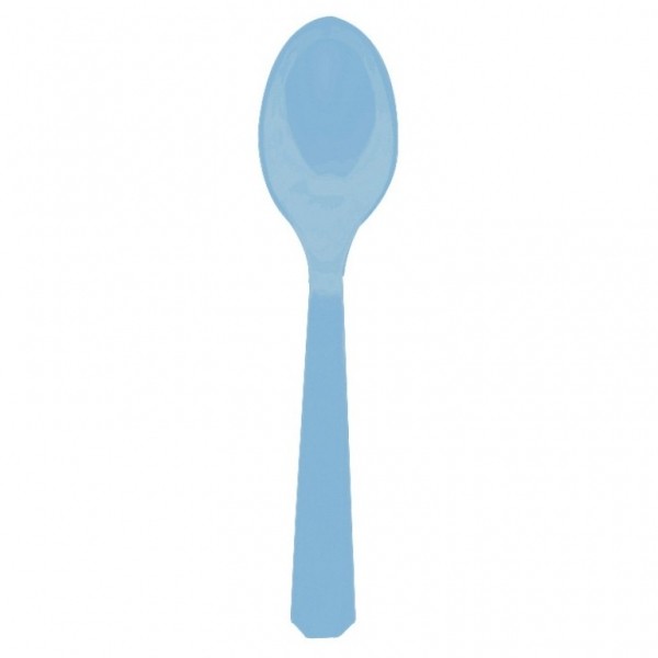 20 cuillères en plastique bleu ciel vaisselle reutilisable 20 cuillères en plastique bleu ciel vaisselle reutilisable