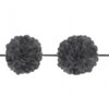 2 guirlandes pompons papier noir