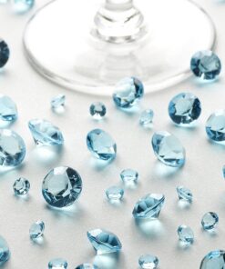 Perles Diamant de table, aqua blue (350 pces)