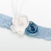 Jarretière mariage vintage bleu dentelle