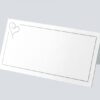 Cartes de table coeur blanc argent (x50)