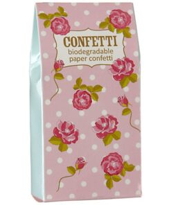 Confettis papier biodégradables coeur rose blanc