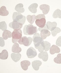 Confettis papier biodégradables coeur rose blanc