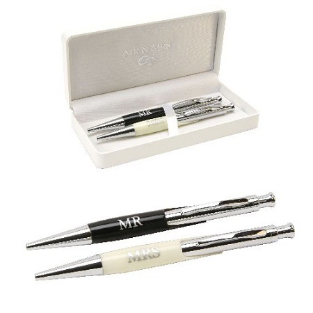 Set 2 stylos billes Mr and Mrs - Mariage Amore Set 2 stylos billes Mr and Mrs - Mariage Amore