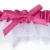 Jarretière blanche et fuchsia accessoires mariage