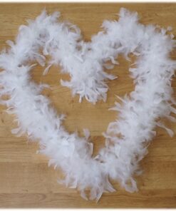 Boa blanc déco en plumes