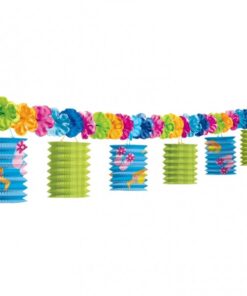 Guirlande lampions lanterne summer party fleurs tropical