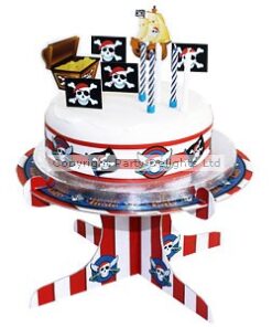 Kit decors gâteau bougies aniversaire pirate