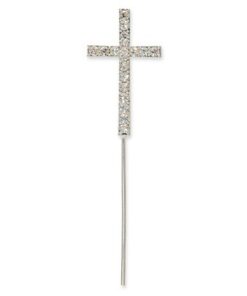Croix diamant strass décor gâteau table communion
