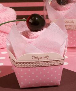 boite cupcake serviette éponge cupcake cadeau invité