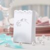 Petit Sac cadeau pochette blanc oiseaux "love birds (x 5)