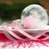 5 boules déco transparentes plexi 6 cm