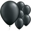 5 ballons latex noir uni