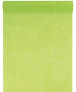Rouleau Chemin de table intissé vert anis 30cm 10M