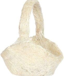 Panier pétales en sisal naturel