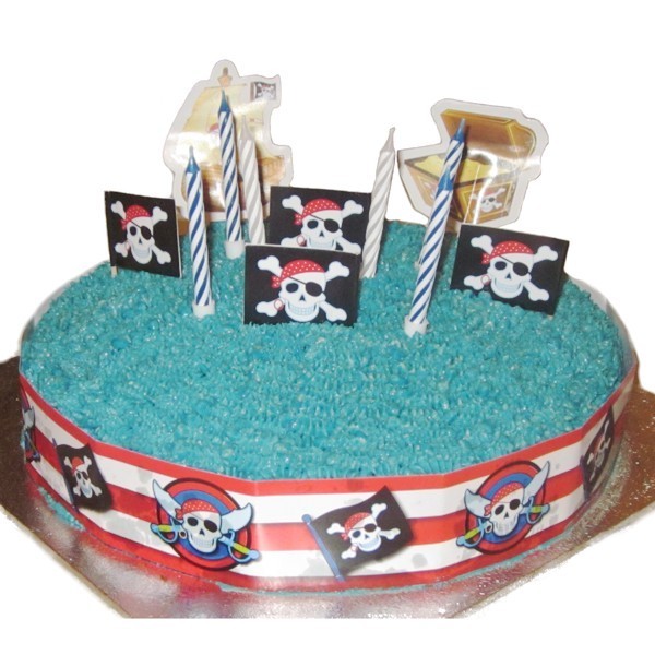 Kit decors gâteau bougies aniversaire pirate Kit decors gâteau bougies aniversaire pirate