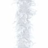 Boa blanc déco en plumes