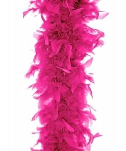 Boa en plumes rose vif fuchsia déco table EVJF