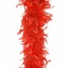 Boa rouge accessoires en plumes deco