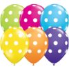Ballons colorés à pois blancs (x 6)