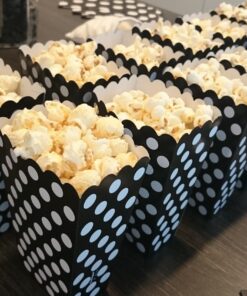 8 Pots à popcorn boîtes à bonbons noir