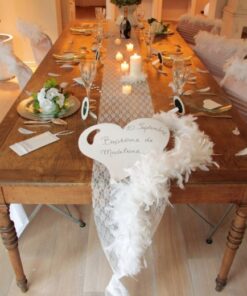Boa blanc déco en plumes
