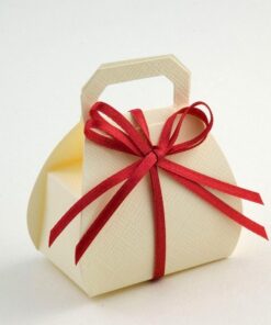 10 Boîte à dragées sac à main ivoire