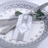 10 grandes etiquettes tag Just Married gris blanc