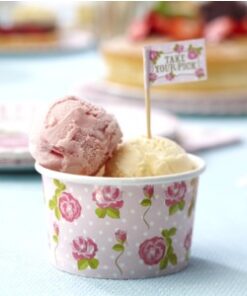 8 pot bonbons vintage shabby liberty rose