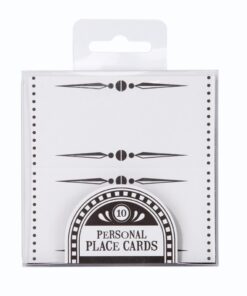 10 carte marque place chevalet noir et blanc
