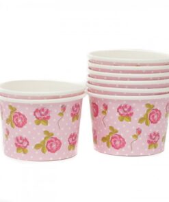 8 pot bonbons vintage shabby liberty rose