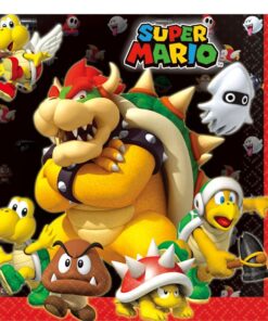 16 serviettes super mario bros