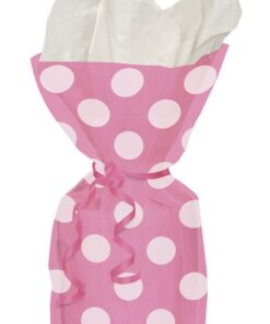 20 sachets bonbons cello rose à pois
