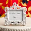 Cadre baroque blanc marque place mariage