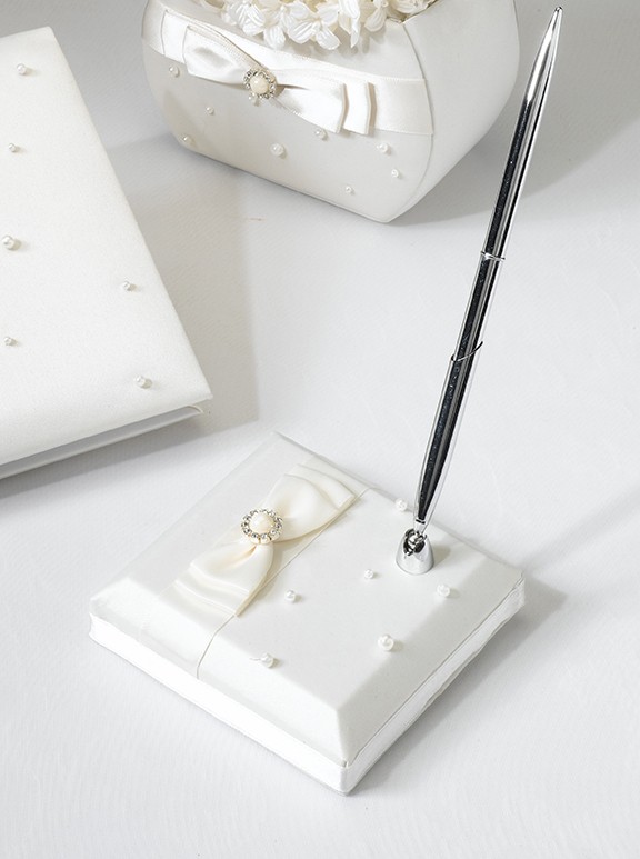 Porte stylo mariage perles, ivoire Porte stylo mariage perles, ivoire