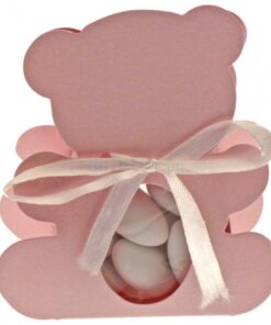 Ballotin dragées ourson rose bonbon (x 10)