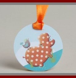 Etiquettes à dragées animal hippopotame (x 10)