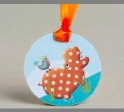 Etiquettes à dragées animal hippopotame (x 10)