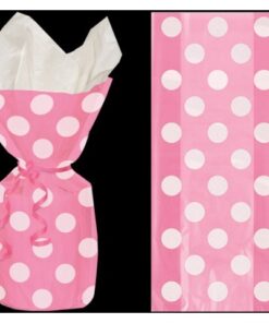 20 sachets bonbons cello rose à pois