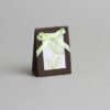 10 Mini pochon à dragées nature eco chic vert marron