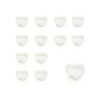 Confettis perles diamant coeur transparent 12mm