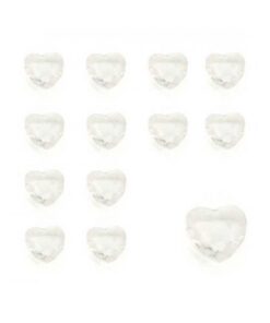 Confettis perles diamant coeur transparent 12mm