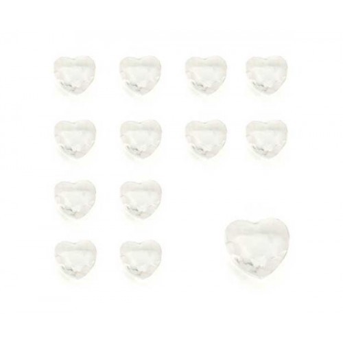 Confettis perles diamant coeur transparent 12mm Confettis perles diamant coeur transparent 12mm