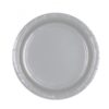 8 petites assiettes carton gris argent 18cm