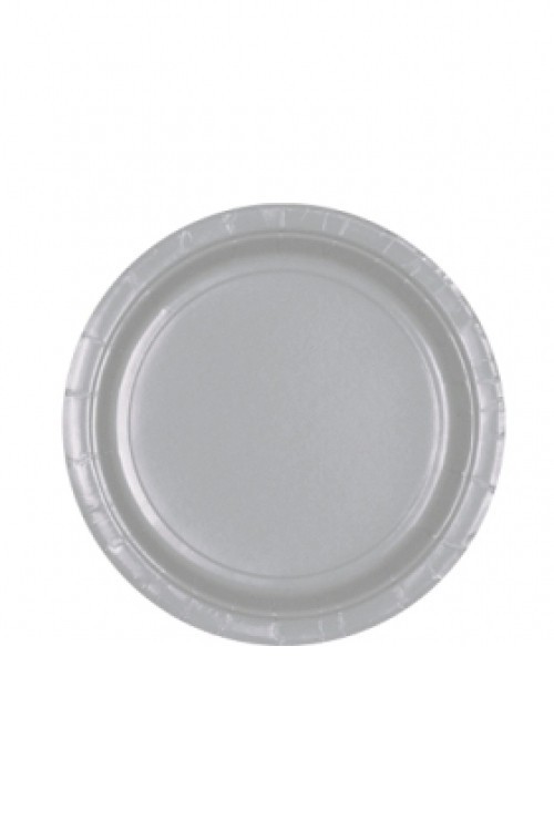 8 petites assiettes carton gris argent 18cm 8 petites assiettes carton gris argent 18cm