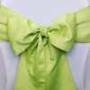 10 noeud de chaise vert anis tissu satin