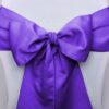 10 noeud de chaise mauve violet en satin