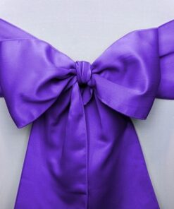 10 noeud de chaise mauve violet en satin