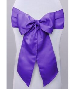 10 noeud de chaise mauve violet en satin